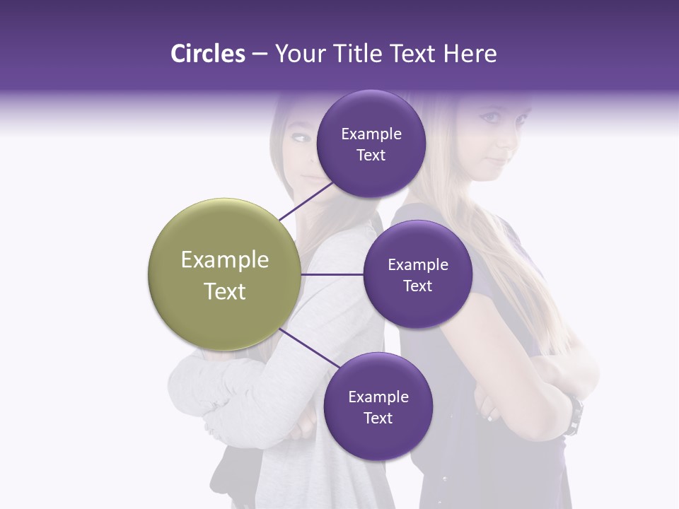 Teenagers Studio Posing PowerPoint Template