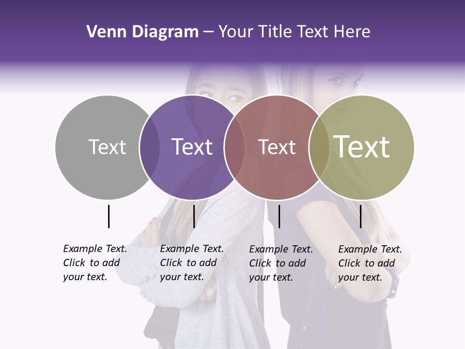 Teenagers Studio Posing PowerPoint Template