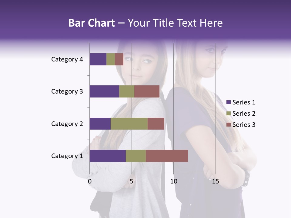 Teenagers Studio Posing PowerPoint Template