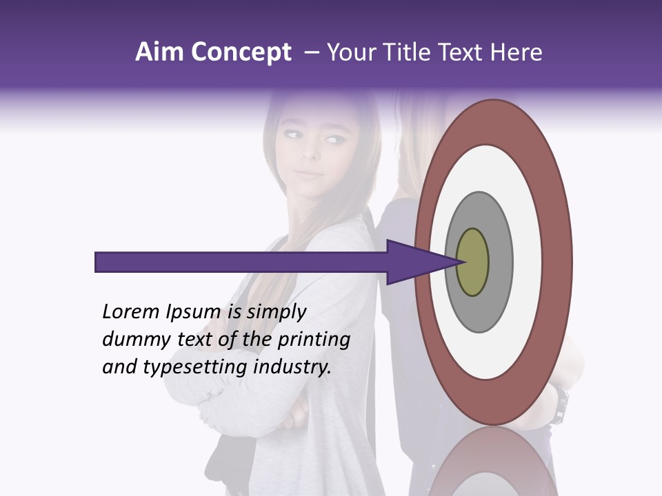 Teenagers Studio Posing PowerPoint Template