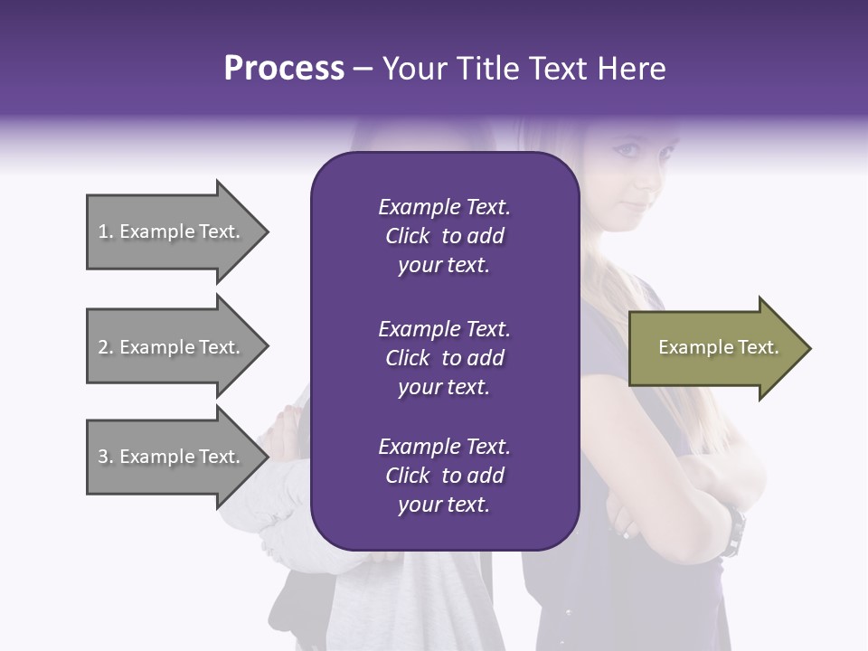 Teenagers Studio Posing PowerPoint Template
