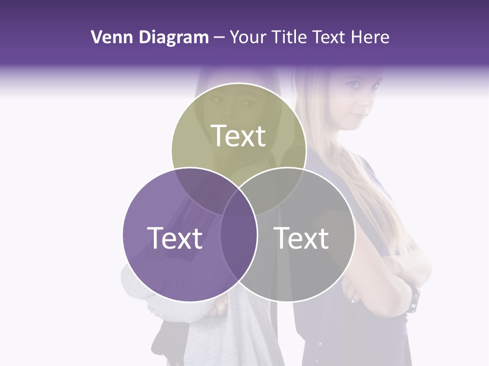 Teenagers Studio Posing PowerPoint Template