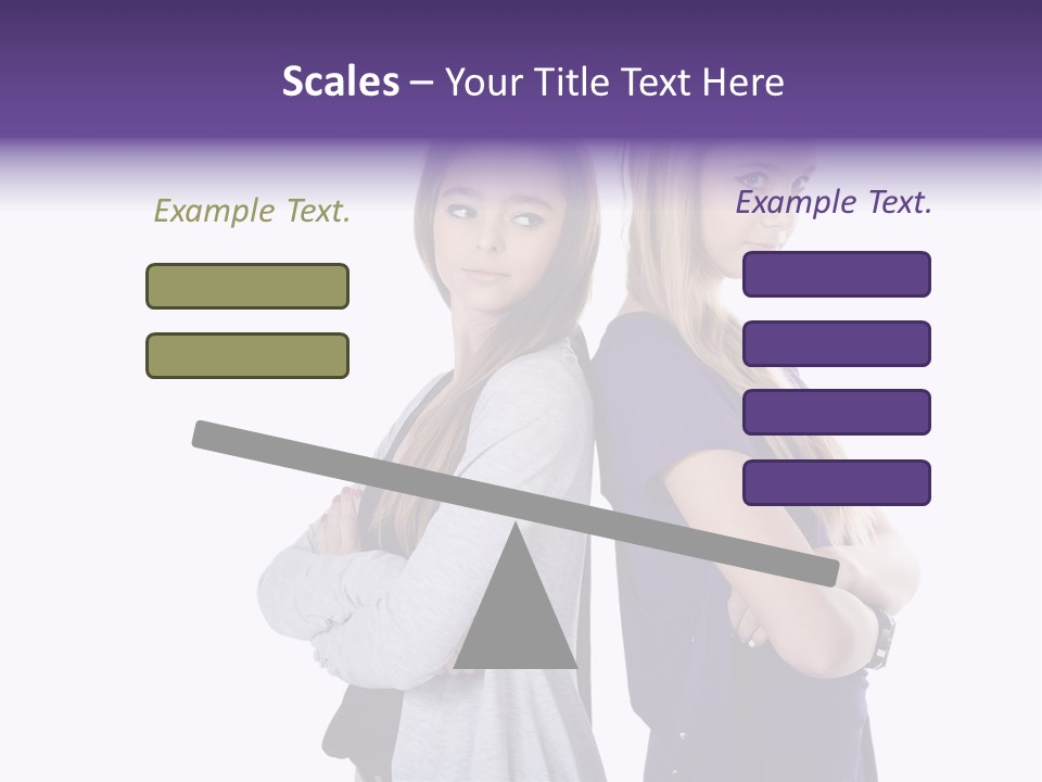 Teenagers Studio Posing PowerPoint Template