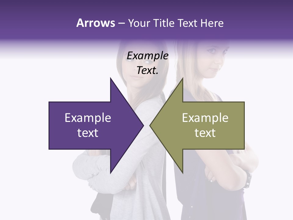 Teenagers Studio Posing PowerPoint Template