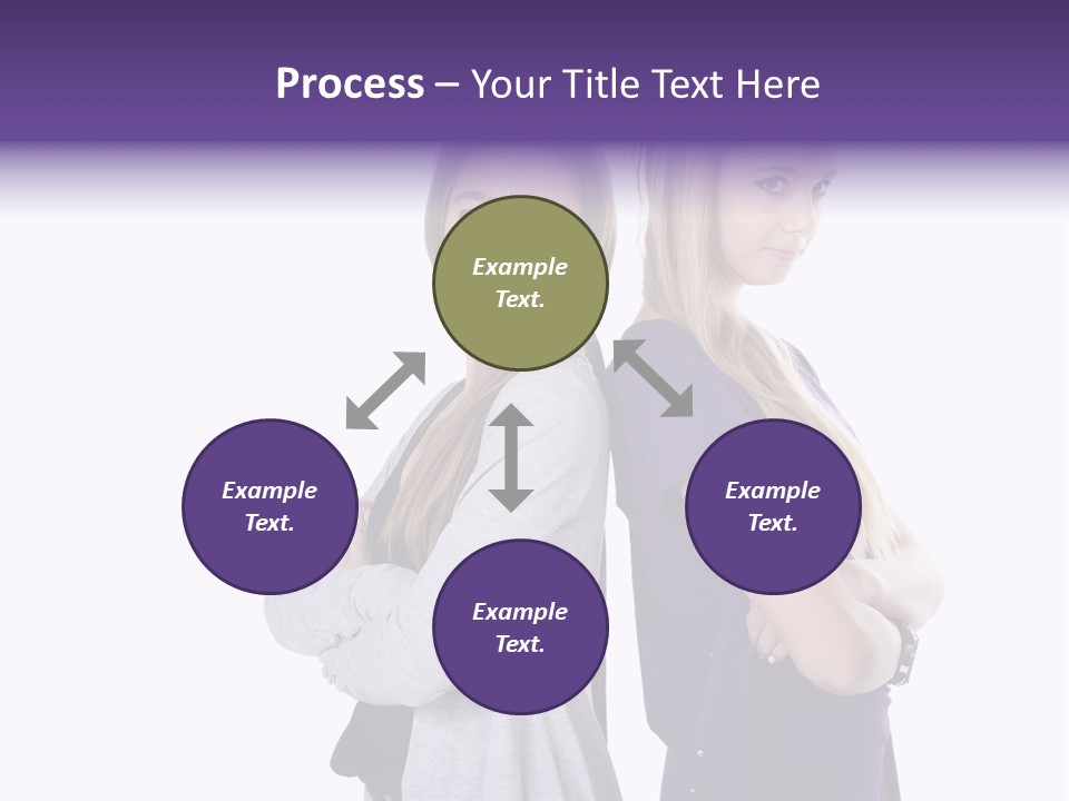 Teenagers Studio Posing PowerPoint Template