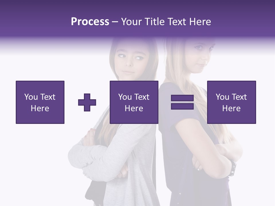 Teenagers Studio Posing PowerPoint Template