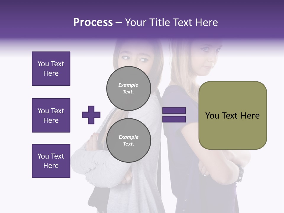 Teenagers Studio Posing PowerPoint Template
