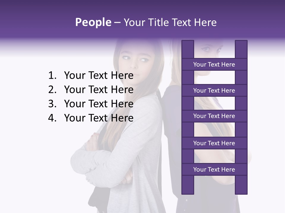 Teenagers Studio Posing PowerPoint Template