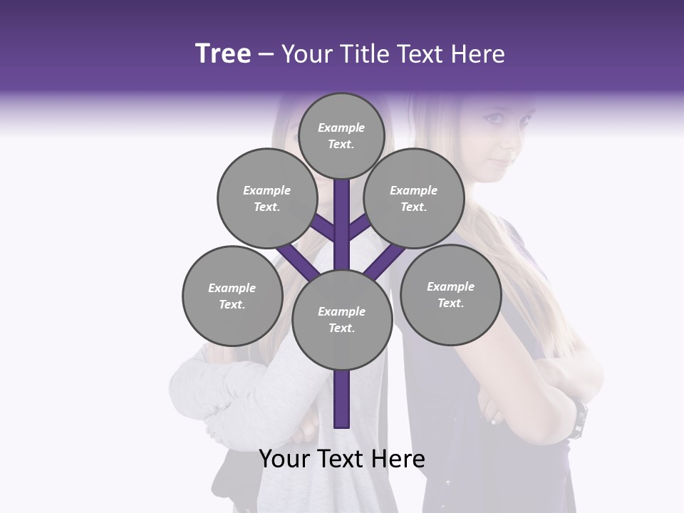 Teenagers Studio Posing PowerPoint Template