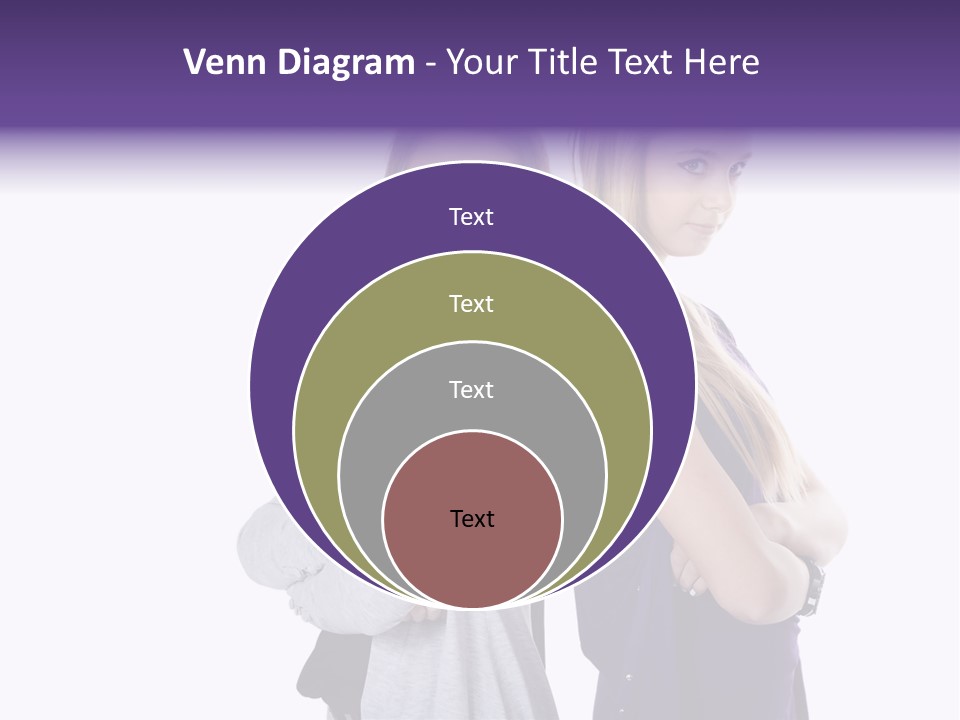 Teenagers Studio Posing PowerPoint Template