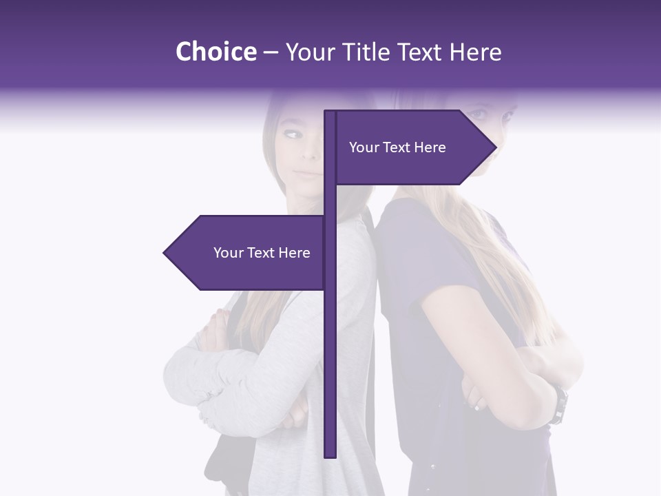 Teenagers Studio Posing PowerPoint Template