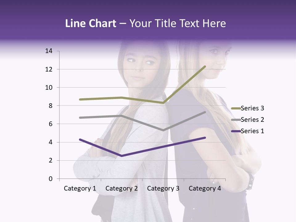 Teenagers Studio Posing PowerPoint Template