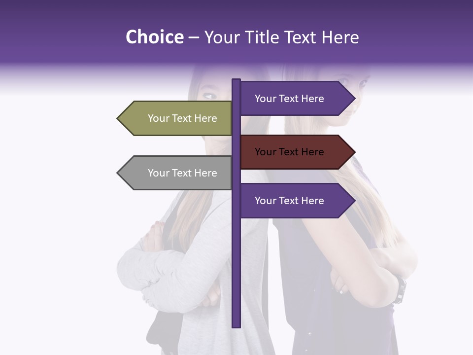 Teenagers Studio Posing PowerPoint Template