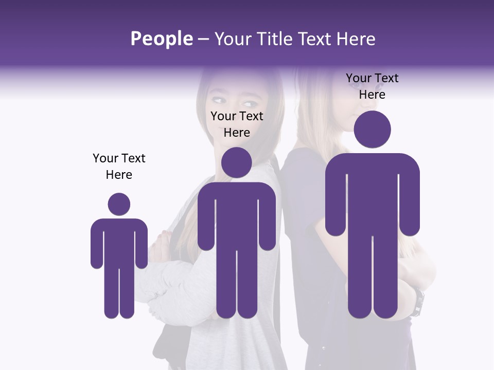 Teenagers Studio Posing PowerPoint Template