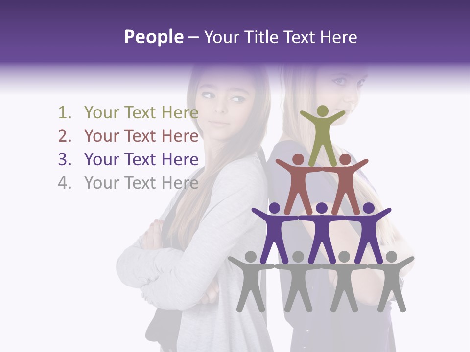 Teenagers Studio Posing PowerPoint Template