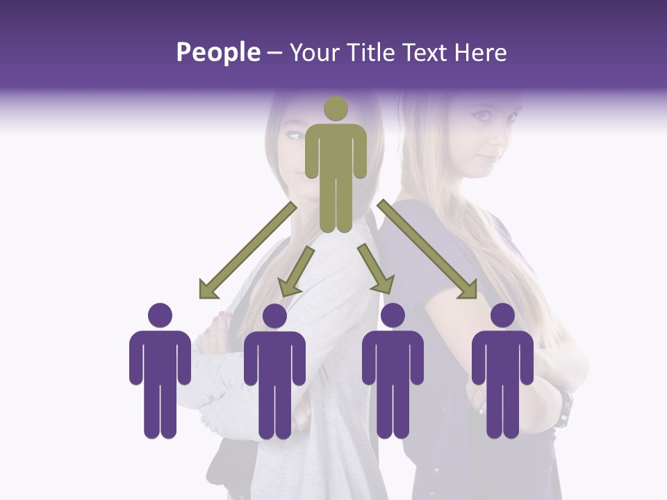 Teenagers Studio Posing PowerPoint Template