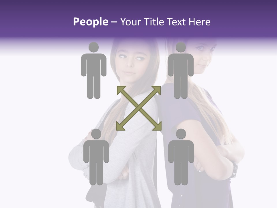 Teenagers Studio Posing PowerPoint Template