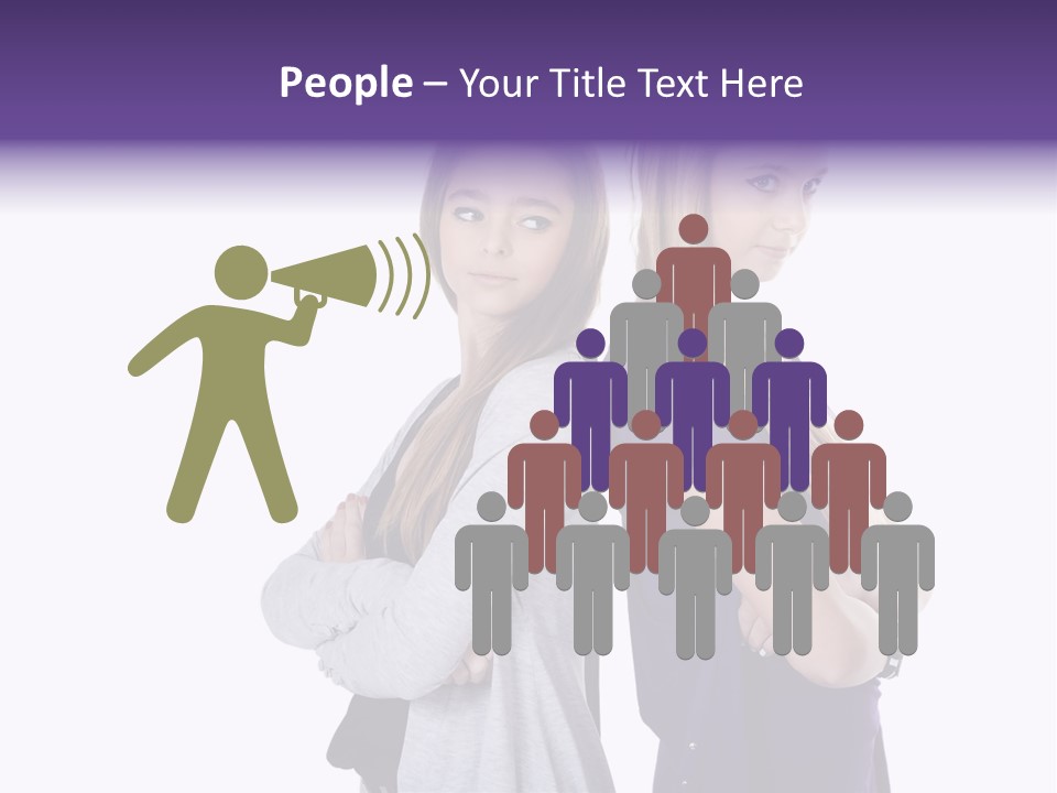 Teenagers Studio Posing PowerPoint Template