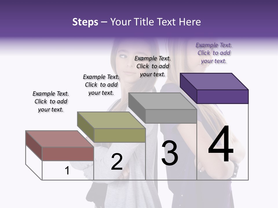 Teenagers Studio Posing PowerPoint Template