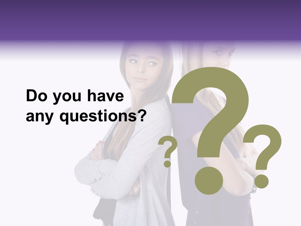 Teenagers Studio Posing PowerPoint Template