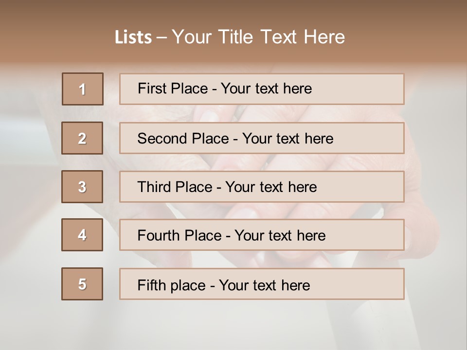 Thumb Grandmother Grandma PowerPoint Template