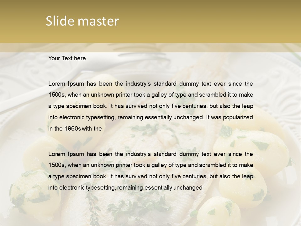Recipe Sole Healthy PowerPoint Template