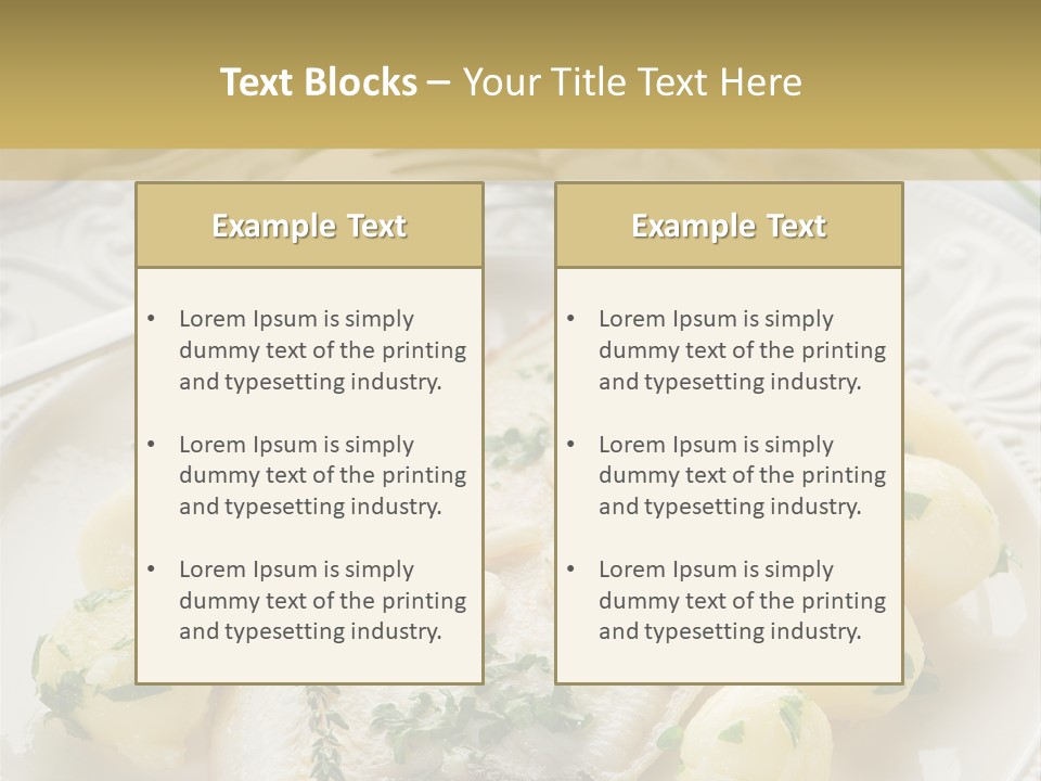Recipe Sole Healthy PowerPoint Template
