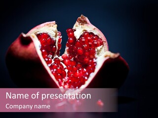 Garnet Pomegranate Background PowerPoint Template