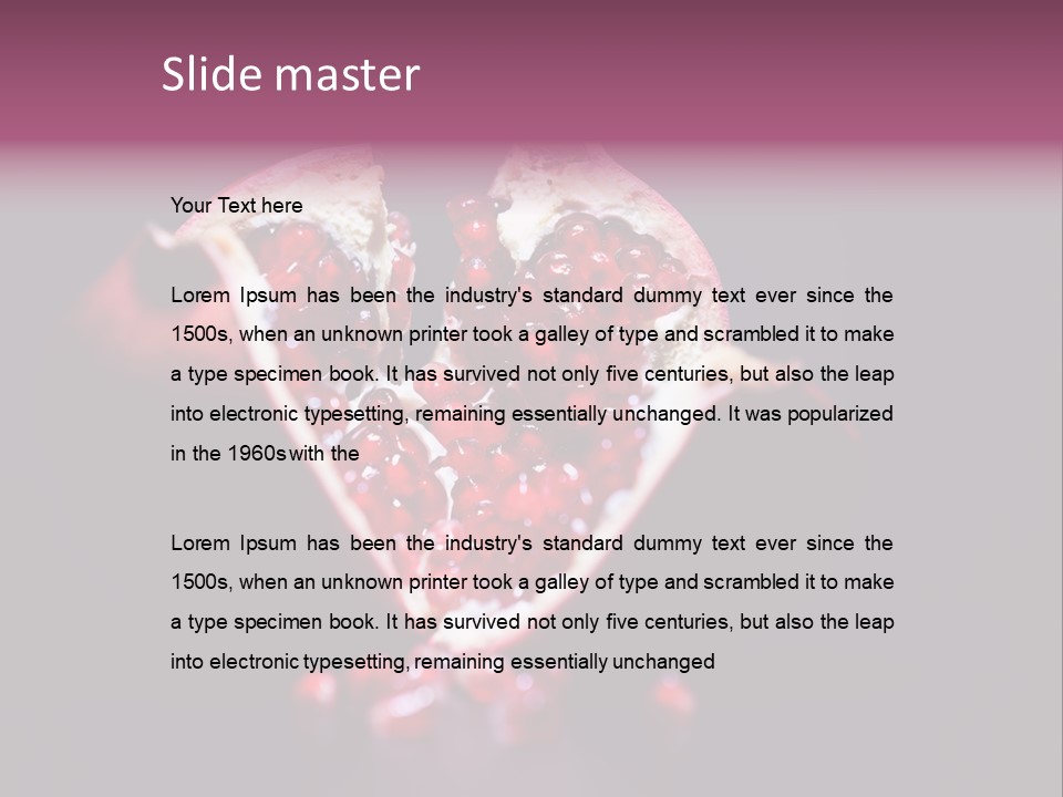 Garnet Pomegranate Background PowerPoint Template