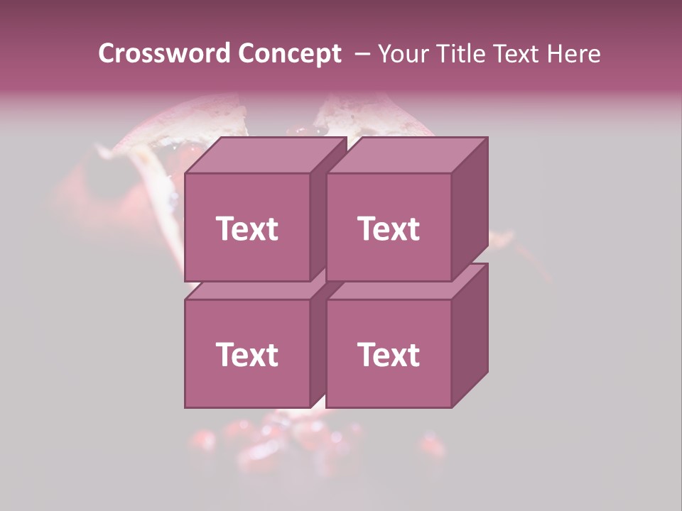 Garnet Pomegranate Background PowerPoint Template