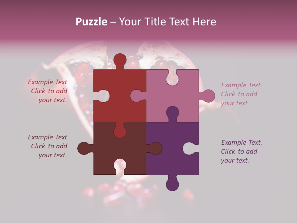 Garnet Pomegranate Background PowerPoint Template