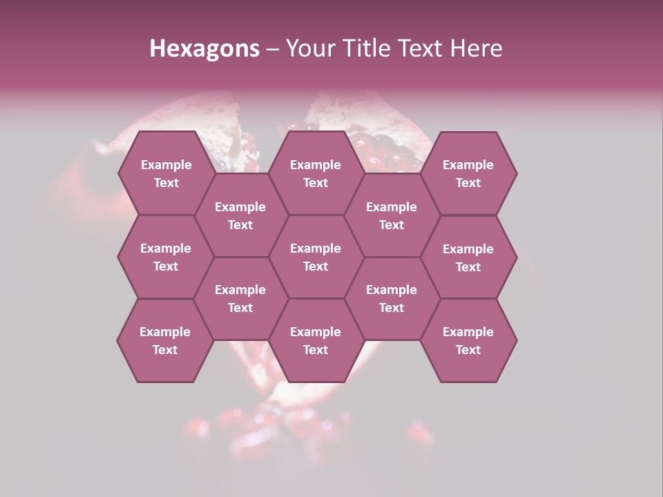 Garnet Pomegranate Background PowerPoint Template