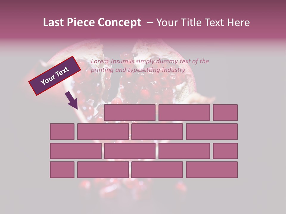 Garnet Pomegranate Background PowerPoint Template