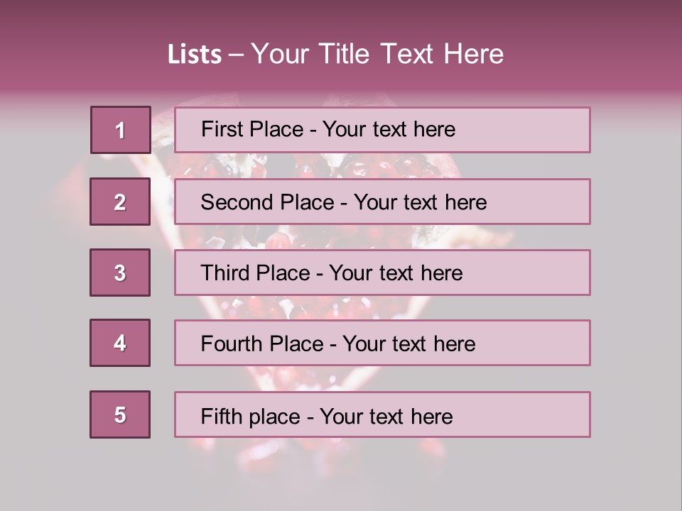 Garnet Pomegranate Background PowerPoint Template