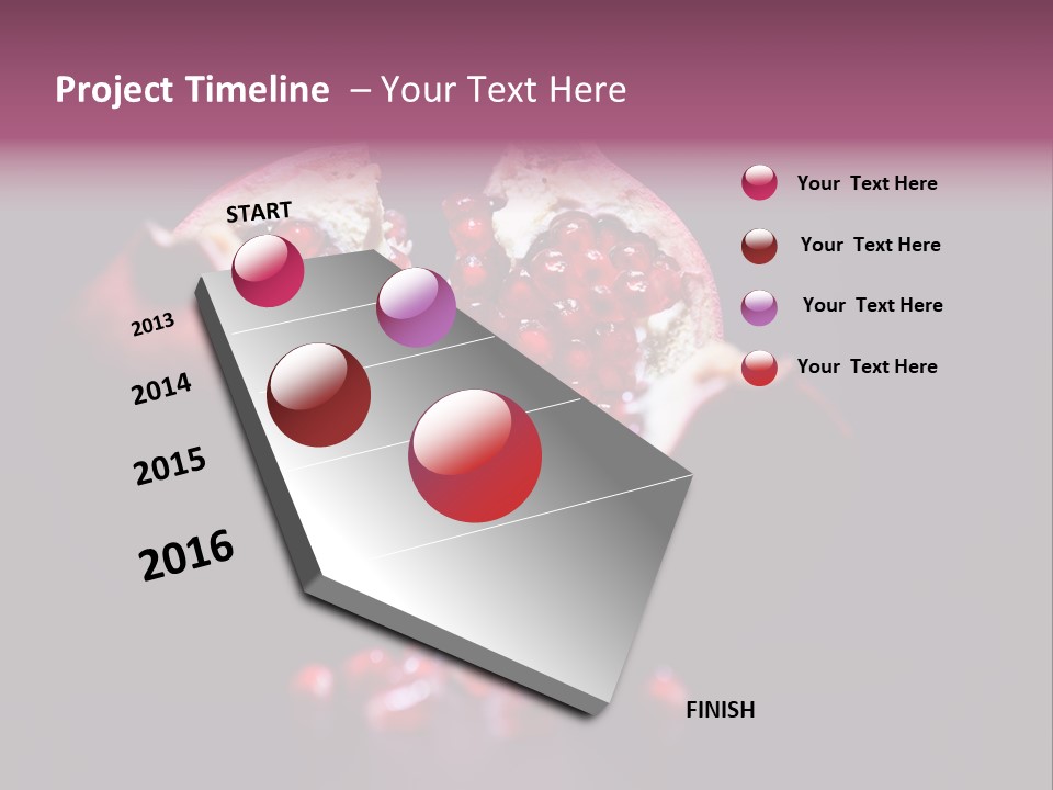 Garnet Pomegranate Background PowerPoint Template