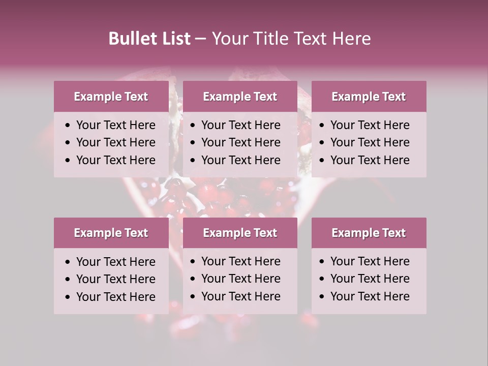 Garnet Pomegranate Background PowerPoint Template