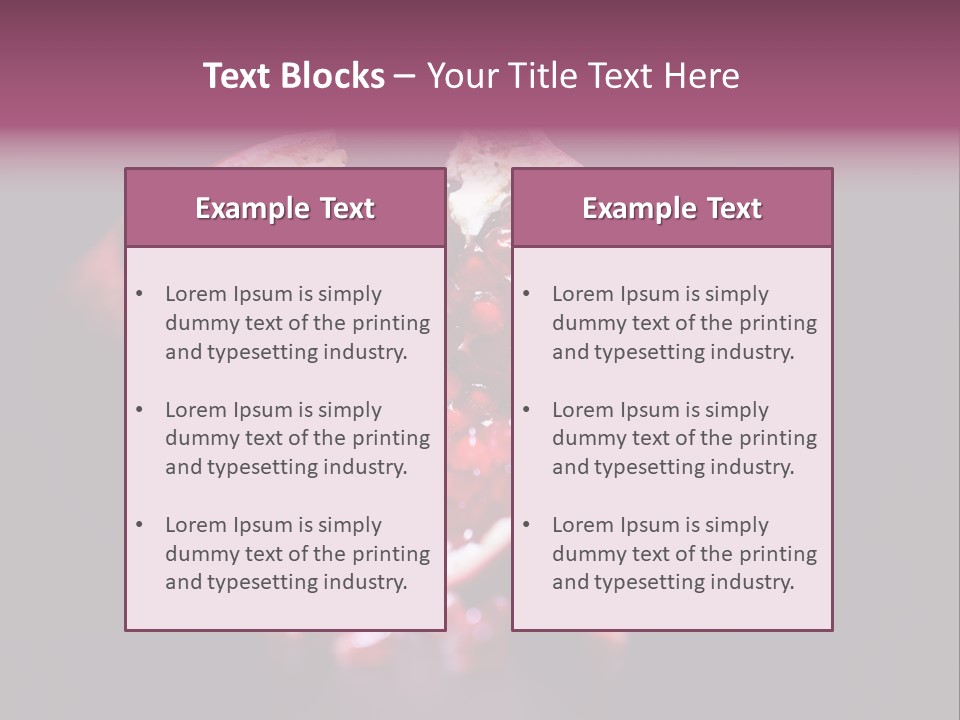 Garnet Pomegranate Background PowerPoint Template