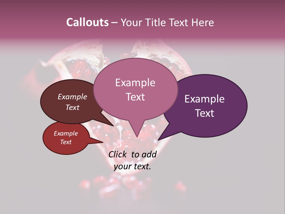 Garnet Pomegranate Background PowerPoint Template