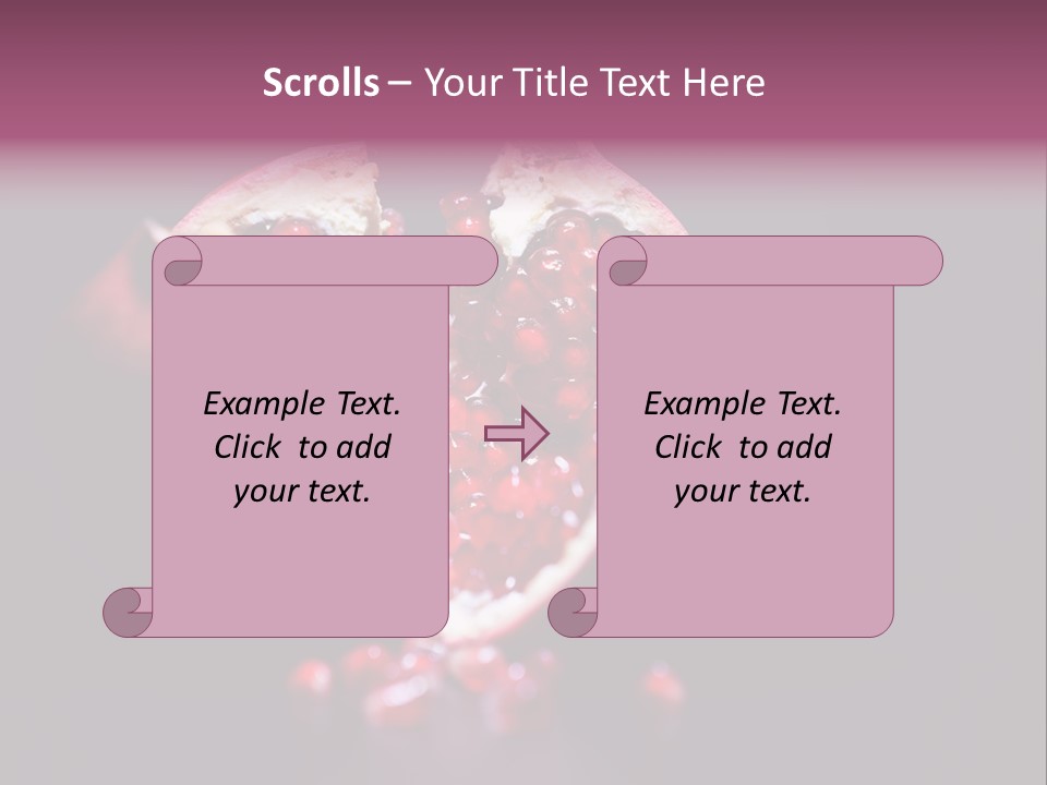 Garnet Pomegranate Background PowerPoint Template