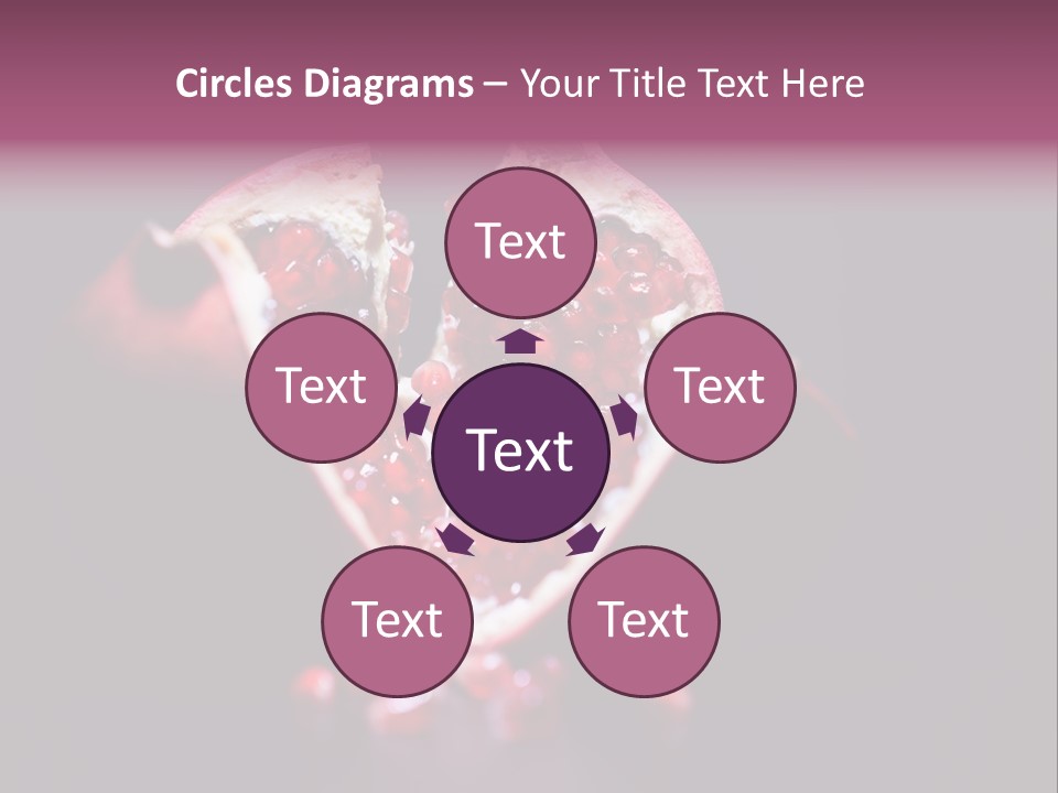 Garnet Pomegranate Background PowerPoint Template