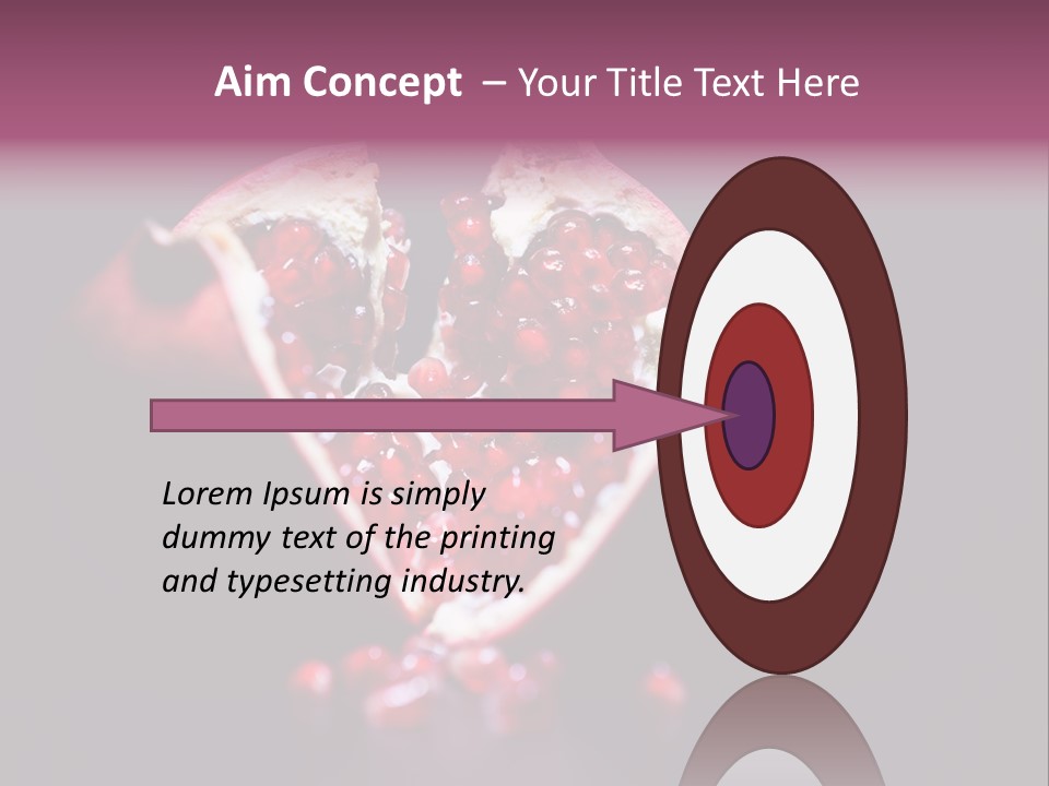 Garnet Pomegranate Background PowerPoint Template
