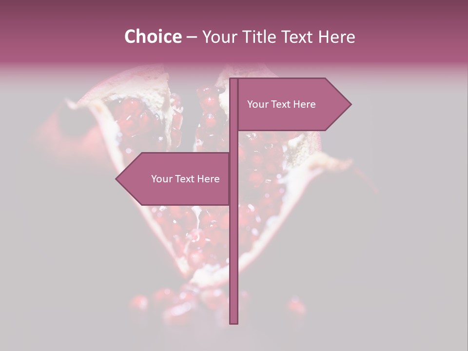 Garnet Pomegranate Background PowerPoint Template