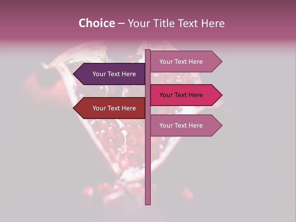 Garnet Pomegranate Background PowerPoint Template