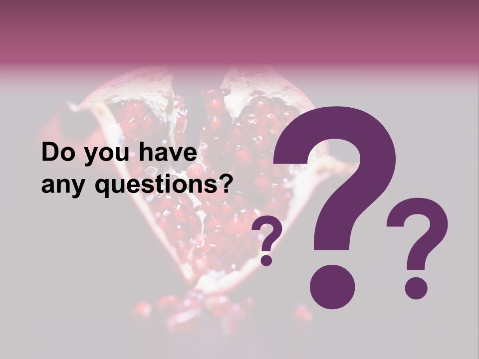 Garnet Pomegranate Background PowerPoint Template