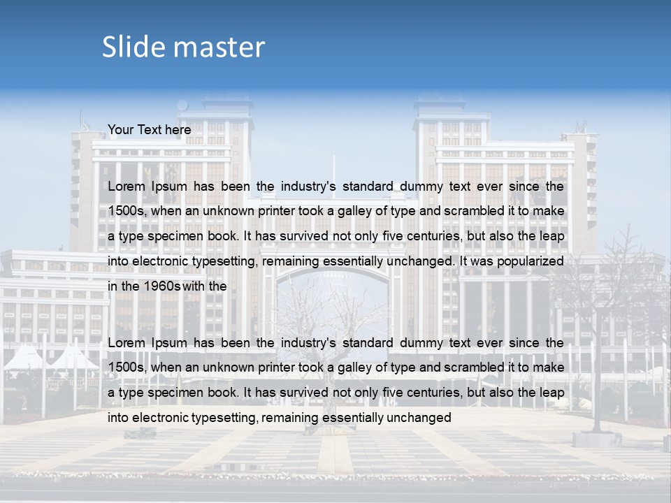 Architecture Central Aqmola PowerPoint Template