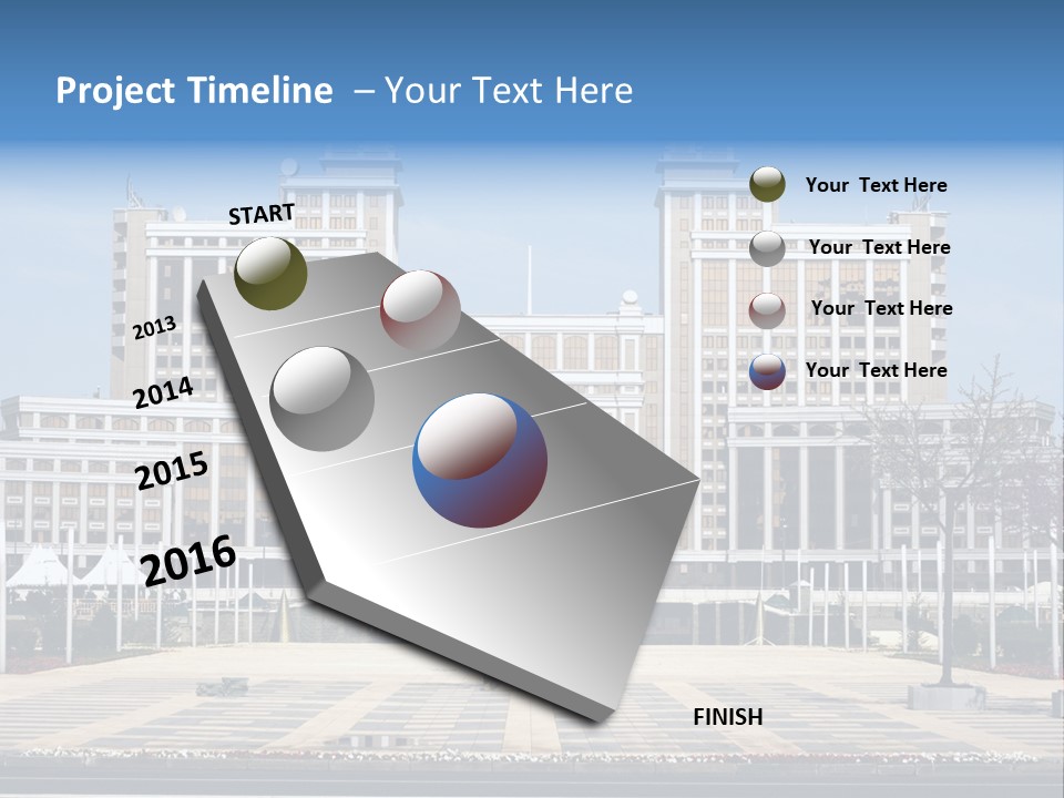 Architecture Central Aqmola PowerPoint Template