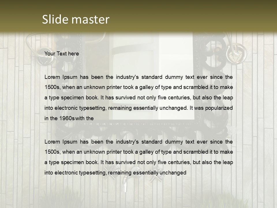 Tap Bathroom Design PowerPoint Template