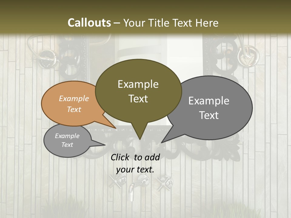 Tap Bathroom Design PowerPoint Template