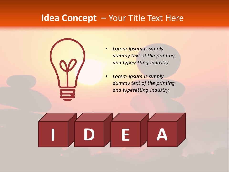 Stack Idyllic Sunrise PowerPoint Template
