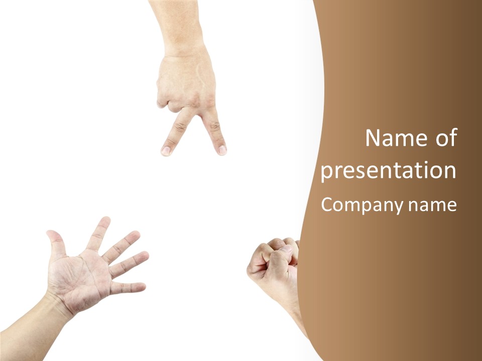 Sign Symbol Hand Sign PowerPoint Template